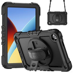 for Redmi Pad 2 SE 9.7 inch 2026 Case with Built-in Screen Protector360 Rotating Handle StandShoulder Strap Heavy Duty Full-Body Shockproof Protective Case for Xiaomi POCO Pad C1 9.7 2026