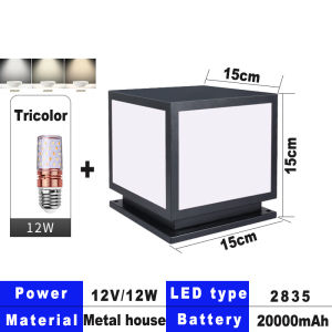 solar gate pillar solar lamp tricolor solar light Pillar Light Outdoor Waterproof Headlight Post Cap Lamp Garden Decorative Lamp Automatic