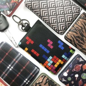 Dompet STNK Gantungan Kunci Mobil Motor Model Lipat 4 Slot Kartu Waterproof Sublim Motif