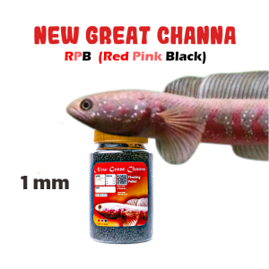 Ikanesia - Pelet New Great Channa RPB Red Pink Black Naikkan Warna Merah Ikan Channa Louhan Arwana