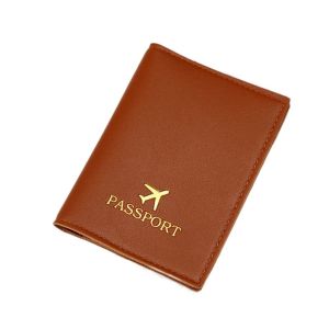 COLOO Multifunction PU Leather Passport Cover Card Case Travel Accessories Ticket Holder Simple Wallet Passport Clip Male