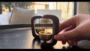 Designer Magnetic Doorbell: Multi-Wind Chime Entry Alert Wood &amp Copper Craft for Home Decor &amp Housewarming