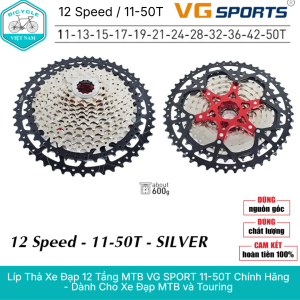 Líp Thả 12 Tốc Độ Xe Đạp MTB VG SPORT 11-50T – Hàng Chính Hãng
