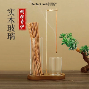 ✅SG Ready Stocks✅ Wooden Upside Down Incense Burner 2 In 1 Ash Catcher Adjustable Zen Home Decor