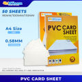 Officom 50 Sheets PVC ID Card Sheet Film A4 Size High Quality Customization for ID Card Making Name Tag ATM Gift Cards. 