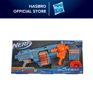 Nerf Elite 2.0 Shockwave RD-15 Blaster Toy with 30 Official Nerf Darts Blaster Action Toy with 15-Dart Rotating Drum Pump-Action with Built-in Customising Capabilities Toys for Boys Age 8+ Outdoor Games Gift Idea for Kids