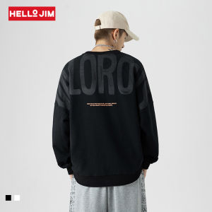 HELLO JIM Hoodie Men Clothing Sweat shirt Men 2022 New Contrast Color Round Neck Simple All-match Tops Coat H3506