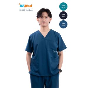𝐒𝐜𝐫𝐮𝐛𝐬 NAM MÀU XANH COBAN - Chất cotton mềm mại không nhăn thoáng mát
