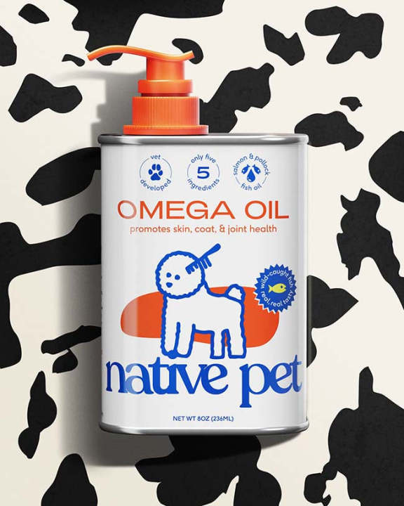 Native Pet Omega Oil for Dogs Dog Fish Oil Supplements with Omega 3
