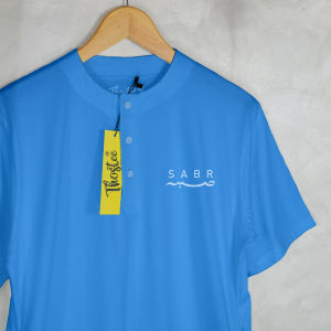 Thostee T-Shirt Kurta Button Baju Muslim Premium Cotton Combed 30s Sabr