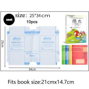 10Sheets Thick Textbook Cover Self Adhesive Book Wrapper Transparent Cover School Stationary