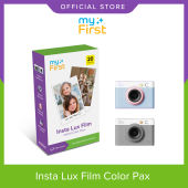 Film Color Pax for myFirst Camera Insta Lux – 20 Sheets Full Color Instant Print Paper Refill | Color Thermal Photo Paper for Children Instant Camera | Safe Easy Replacement Cartridge | Bright & Vibrant Prints for Kids