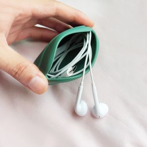 Túi đựng cáp dữ liệu silicon di động Túi lưu trữ tai nghe có dây Hộp lưu trữ chìa khóa Son môi Túi lưu trữ-HAUSE