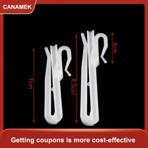 【CANAMEK 】 10Pcs Curtain Hanging Hooks Ring Window White Plastic Curtain Hook For Home Office Curtain Accessories 7cm 8.5cm