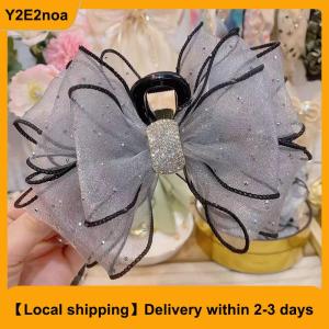 【Local shipping】 Korean Style Mesh Bow Rhinestone Hair Claw Vintage Elegant Hair Clamp Hairpin Shark Clips For Women Fashion Hair Accessories