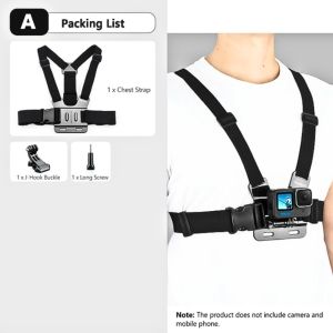 Body Chest Strap + Holder Smartphone Dan Action Camera GoPro / Xiaomi Yi / DJI Osmo / SJCAM / Brica Bpro / Akaso / Kogan 4k