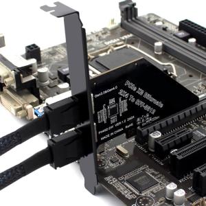 PCIeX8 Gen4x4 to 2 Port Oculink SFF 8611 8612 Expansion Adapter Need Support PCIE X4X4 for Fast Data Exchange