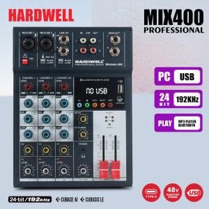 HARDWELL MIX400 4-channel mixer Bluetooth/USB/MP3 playback live singing sound card conference mixing console