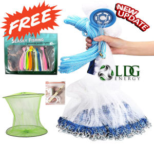 🐟🐟🐟America Free Style PRAWN + FISHING Cast Net-304 Stainless Steel-1cm mesh💥💥