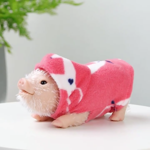Silicone Piglet Doll Toy Cute Realistic Life Like Animal Cognitive Toy Kids Education Toy Raise A Pet Reborns Animal Toy