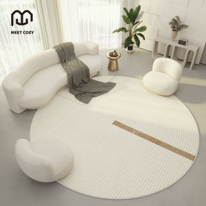 MEET COZY พรมปูพื้นห้อง พรมวงกลม carpet living room พรมมินิมอล สไตล์เกาหลี #1 DKF-Summer