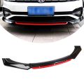 4Pcs Front Lips Bumper Depan Winglet Bumper Mobil Universal Lips Bumper 181Cm Bahan PP. 