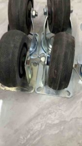 Bánh xe đen cao su chịu lực siêu bền phi 100mm và 125mm