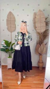 Midi Dress Andin Set Cardigan 2in1