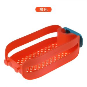 🇸🇬💥Easy to install Kitchen Sponge and brush Holder Faucet Storage Rack and organiser Shower Tray rack