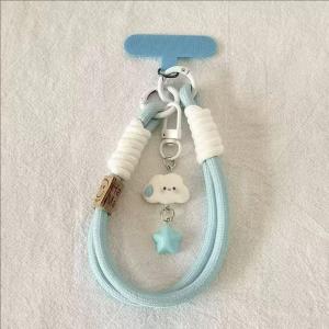 Clouds Star Mobile Phone Lanyard with Phone Patch Anti-drop Anti-Lost Lanyard Keychain Pendant Phone Rope Universal Phone Wrist Strap