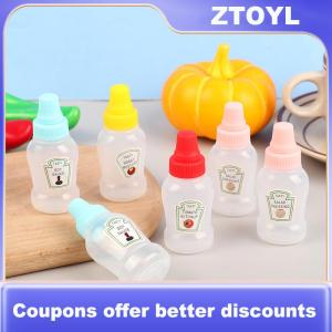 【ZTOYL】 1 4pcs mini dễ thương cà chua Ketchup chai nhỏ xách tay nước sốt container Salad Dressing container đựng thức ăn đựng thức ăn cho Bento hộp