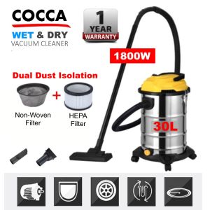 Cocca 30L Heavy Duty Wet Dry Vacuum Cleaner 1800W