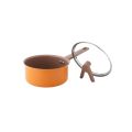 Safico Pro Aluminium Nonstick Ceramic Induction Usable Saucepan With Standable Handle Ø18xH8.5cm, 2L, Orange. 