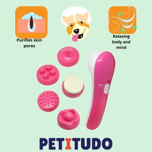 Handheld battery-operated Pet Massager. Dry and wet use. Battery not included