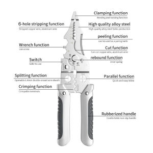 10-in-1 Wire Stripper Pliers Crimping Tool Cutter Wire Stripper Plier For Electrical Hardware