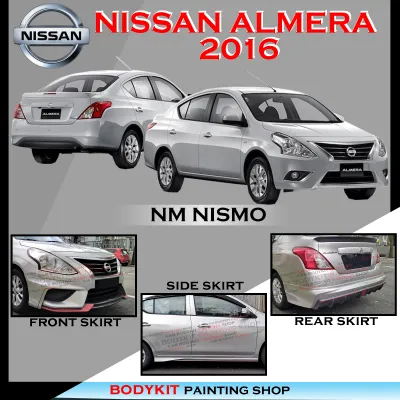 NISSAN ALMERA 2016 NS NISMO STYLE FULLSET SKIRTING(FRONT SKIRT SIDE SKIRT REAR SKIRT)PU GETAH/FIBER BODYKIT