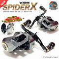 รอกหยดน้ำ BISON SPIDER X สไปเดอร์ เอ็กซ์  รอบ 7 ลูกปืน 9+1 ตลับ กำลังเบรก 8 กิโลกรัม  มาพร้อมขาจับแต่งสุดเท่. 