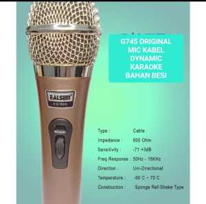 G745 ORIGINAL MIC KABEL DYNAMIC KARAOKE ALMUNIUM MIK MIX KABEL MIKROPON MICROPHONE MIKROPHONE MEETIN