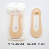 mixshop 3 Pairs Invisible Socks Ladies Non-slip No Show Socks SG ready stock.