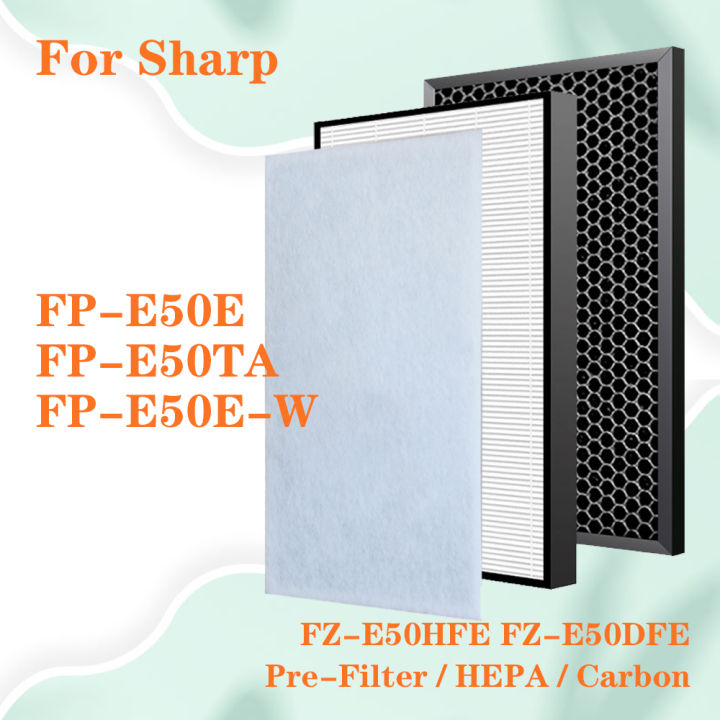 For Sharp FP-E50E FP-E50TA FP-E50E-W FPE50EW Air Purifier HEPA Filter ...