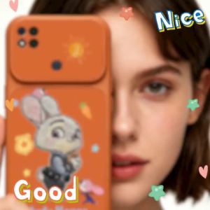 Feadship Case for infinix smart 7 tecno go 2023 5g phone casing Softcase Silicone shockproof Cover new design aesthetic cute rabbit orange for girls KNTZ1