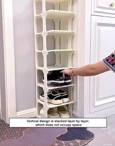 Multi-Layer Shoe Rack Plastic Simple Shoe Racks Space Saving DIY Shoe Organizer
