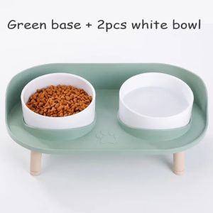 Food FeedersCat Double Bowls Feeder Adjustable Height Cats Dogs Drinker Water Bowl Dish Elevated Feeding Kitten Supplies2026