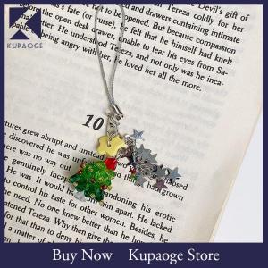 [Kupaoge] Y2K Trendy Christmas Tree Keychain Cute Star Tassel Keyring Pendant Ins Style Aesthetic Girly Phone Lanyard Bag Charms Xmas Gift
