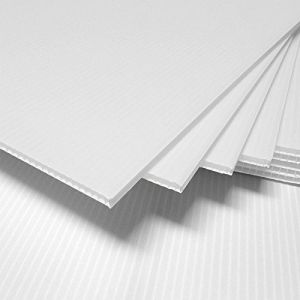 5mm thk PP Corrugated Board A3 Size Per Pc / PP Hollow Sheet / PP Straw / Plastic / Polyplast / Flute / Impra Board  White  A3 - 297mm x 420mm 1 Pc