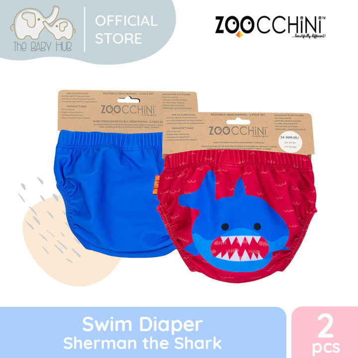 Zoocchini Swim Diaper Set of Waterproof Fabric Baby Diapers
