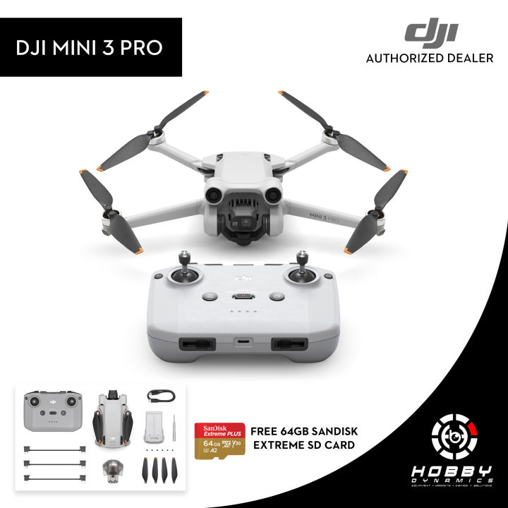 DJI Mini 3 Pro (DJI RCN1) with Free Sandisk Extreme 64GB SD Card Lazada PH