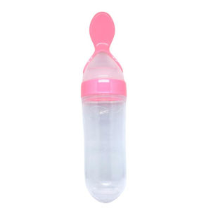 BI Botol Sendok Makan Bayi MPASI Baby Feeder BPA Free Botol Bayi Silikon Anti Tumpah R1217
