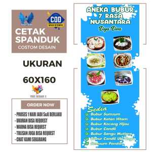 Cetak Spanduk Banner ANEKA BUBUR 7 RASA NUSANTARA Costom Desain
