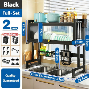 DIODIY Dish Rack Cabinet With Cover Plate/Sink Organizer Drainer Kitchen Organizer Plate Drying Rack